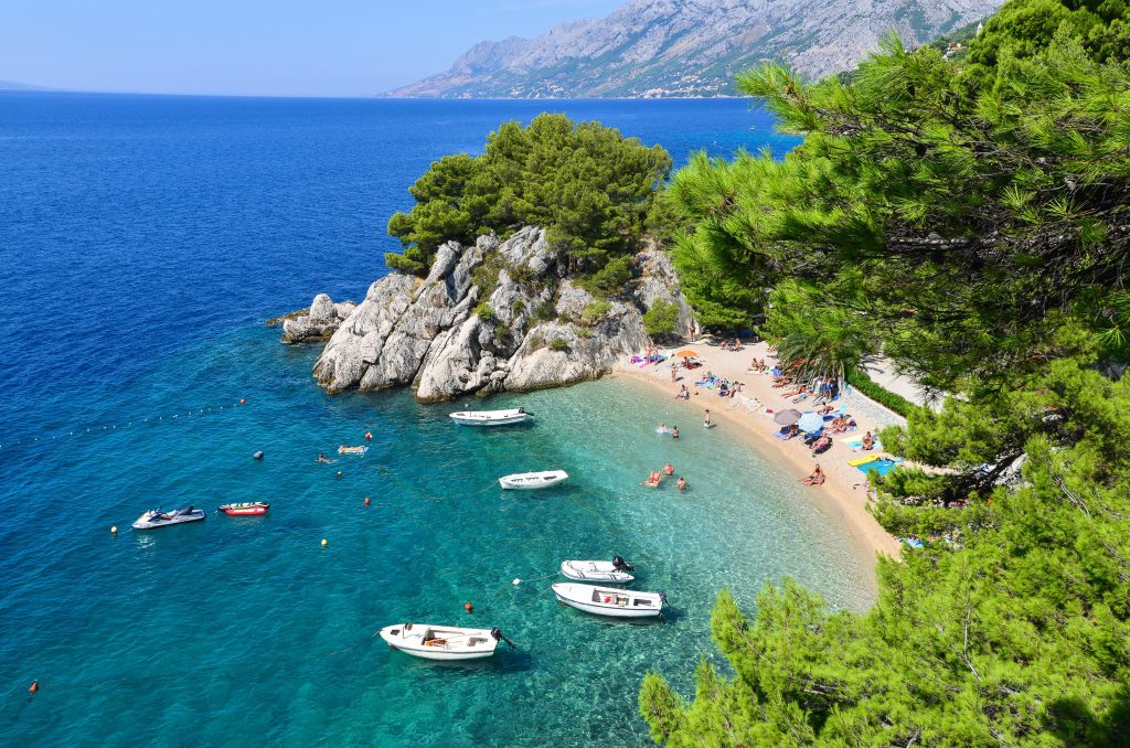 podrace beach, brela, dalmatia, croatia