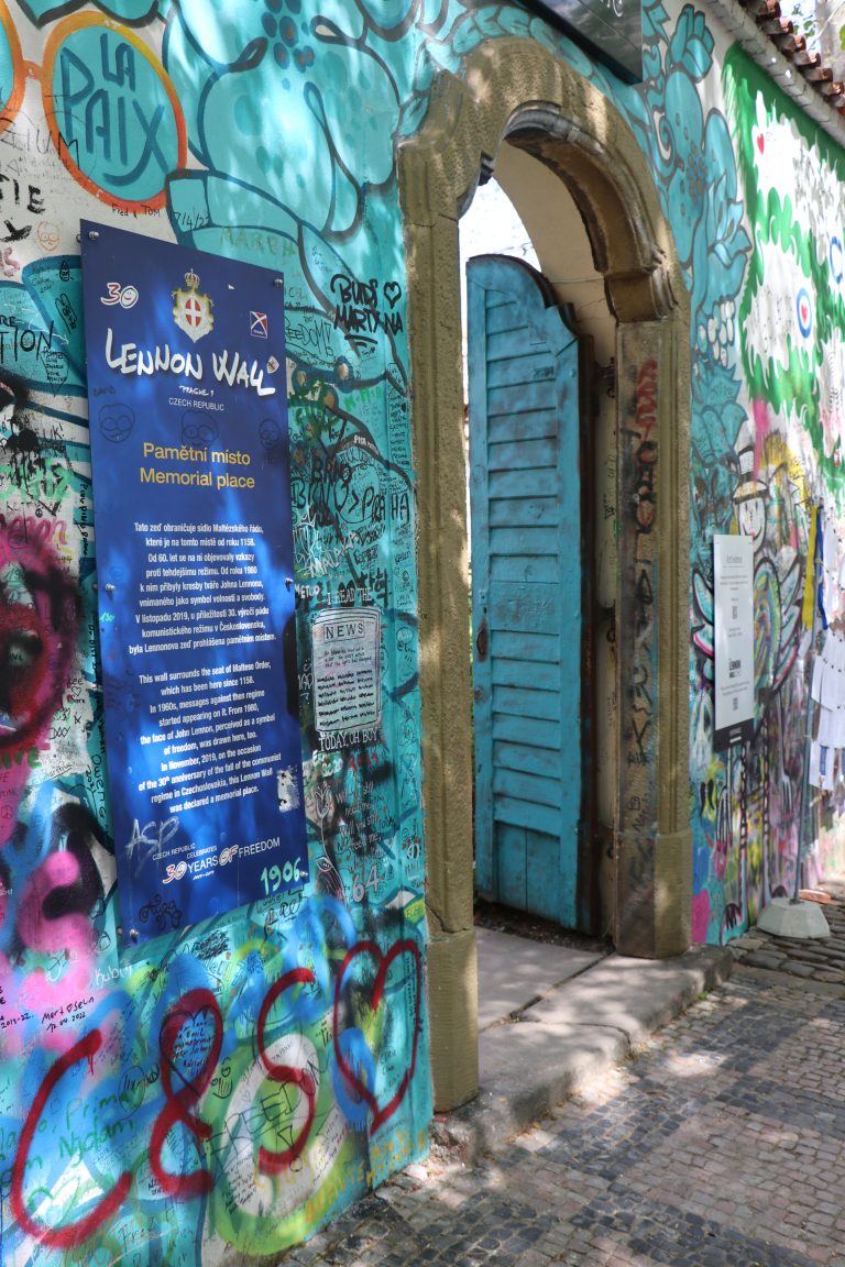 John Lennon Wall Entrance Prague