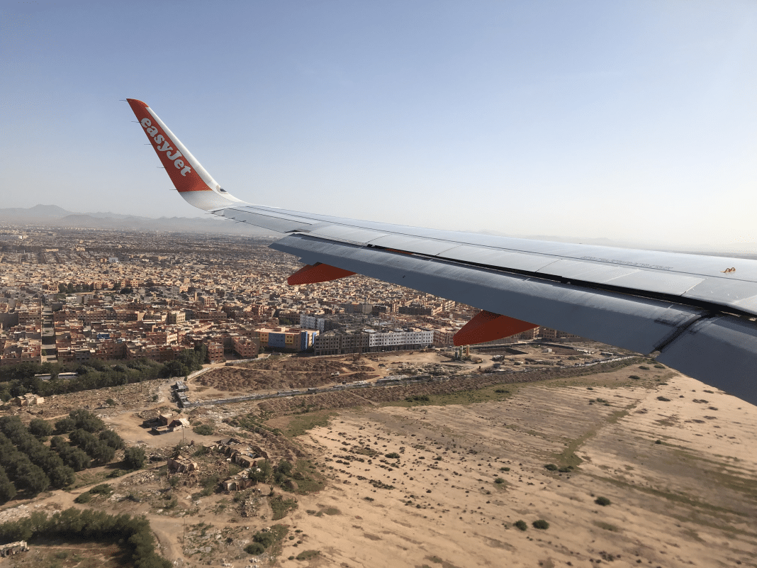 Easyjet Arriving Into Marrakech Easyjet Landing in Marrakech, Morocco