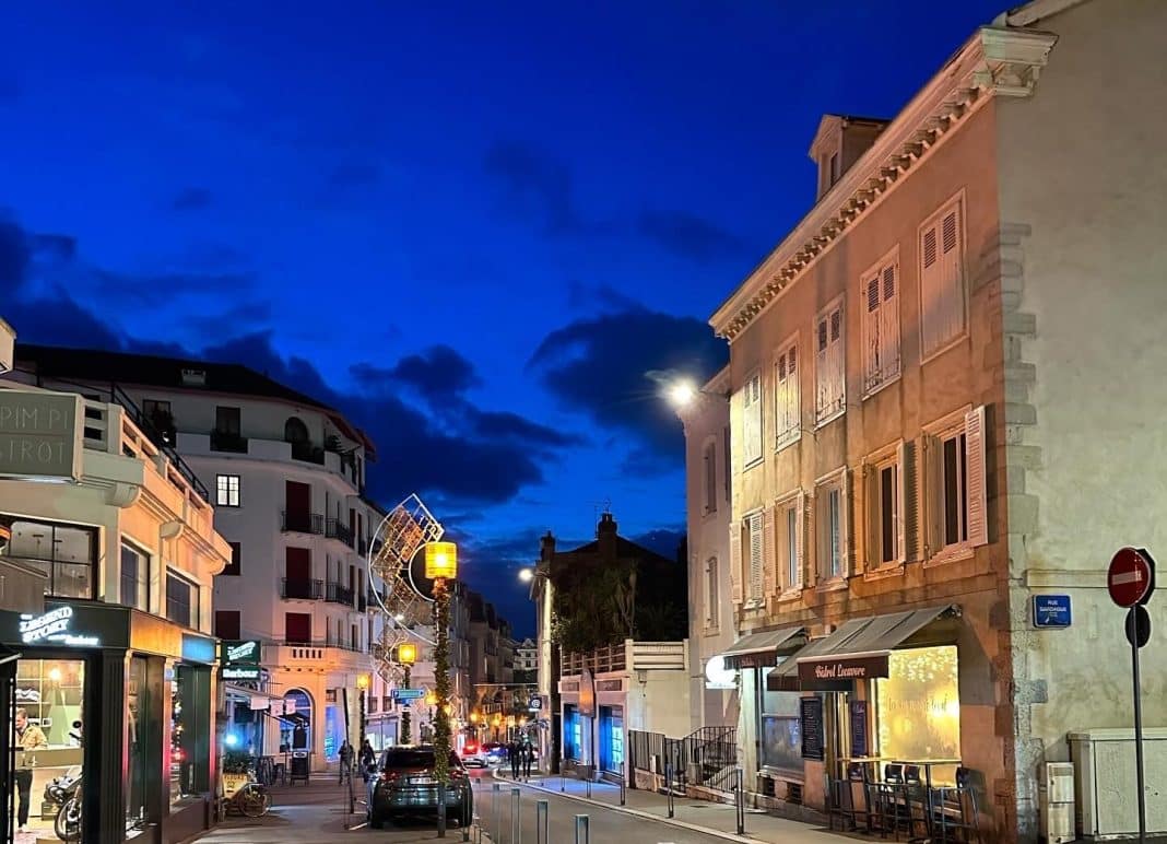 Biarritz City Centre At Night
