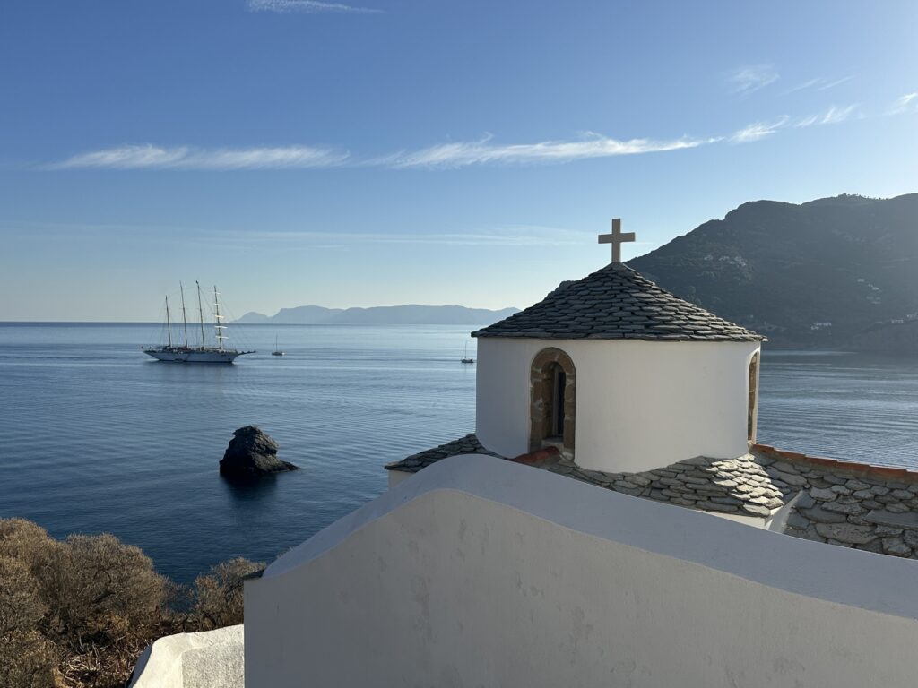 Skopelos Town,and Star Clippers